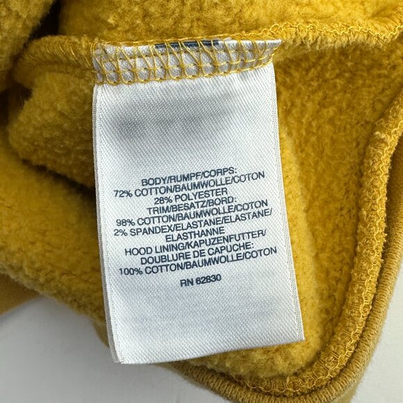 Lands' End Serious Sweats Fleece Full Zip Hoodie Yellow Men’s Size Small 34-36 - Picture 6 of 6